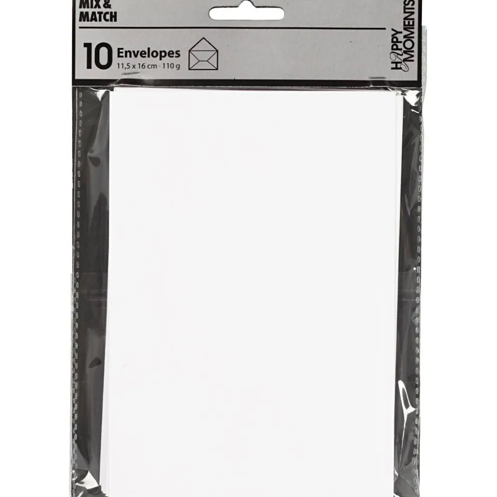 Kuvert, kuvertstl. 11,5x16 cm, 110, vit, 10 st./ 1 förp.
