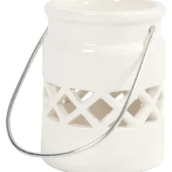 Lanternor, H: 8 cm, Dia. 6,2 cm, vit, 2 st./ 1 förp.
