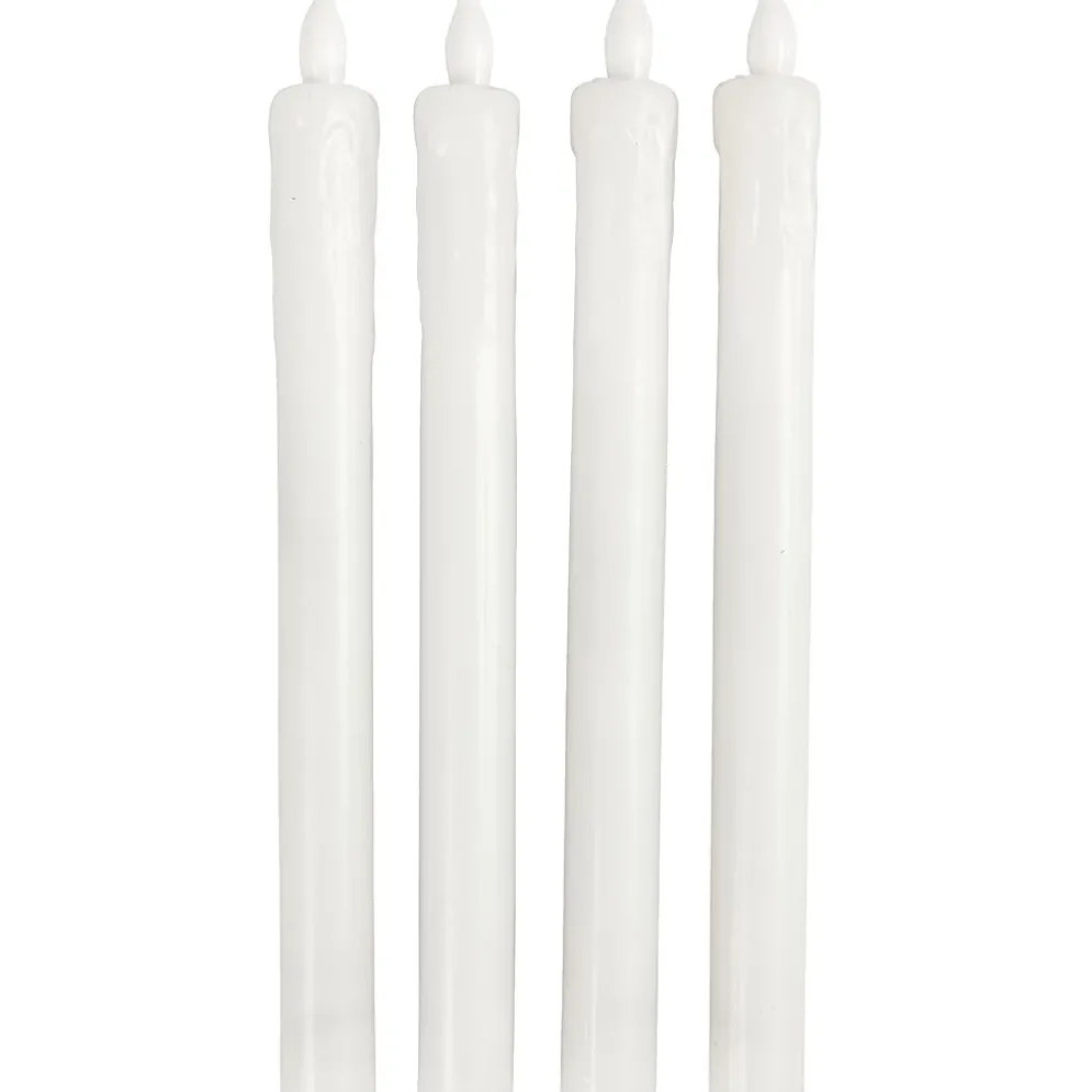 LED Stearinljus, H: 24,5 cm, Dia. 20 mm, 4 st./ 1 förp.