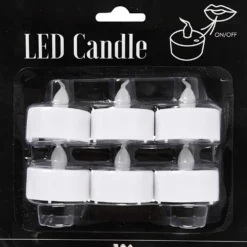 LED Värmeljus, H: 35 mm, Dia. 38 mm, 6 st./ 1 förp.