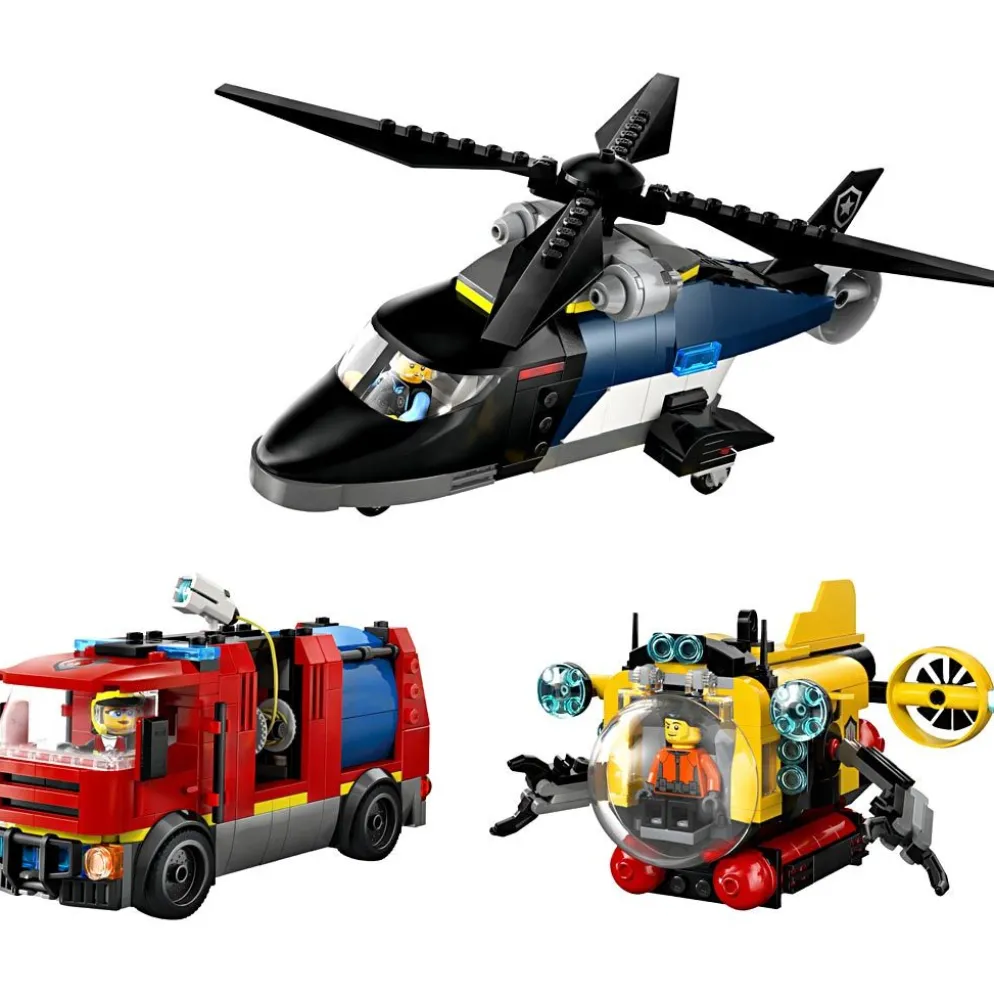 LEGO® City Remix brandbil, helikopter och ubåt, 874 delar/ 1 förp.