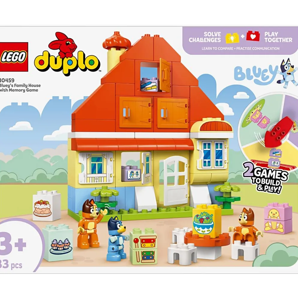 LEGO® DUPLO® Blueys familjehus med minnesspel, 83 delar/ 1 förp.
