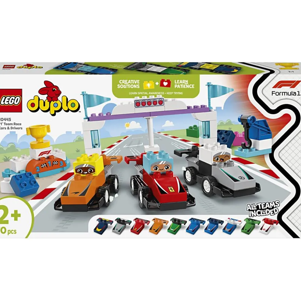 LEGO® DUPLO® F1® Team racerbilar, 70 delar/ 1 förp.