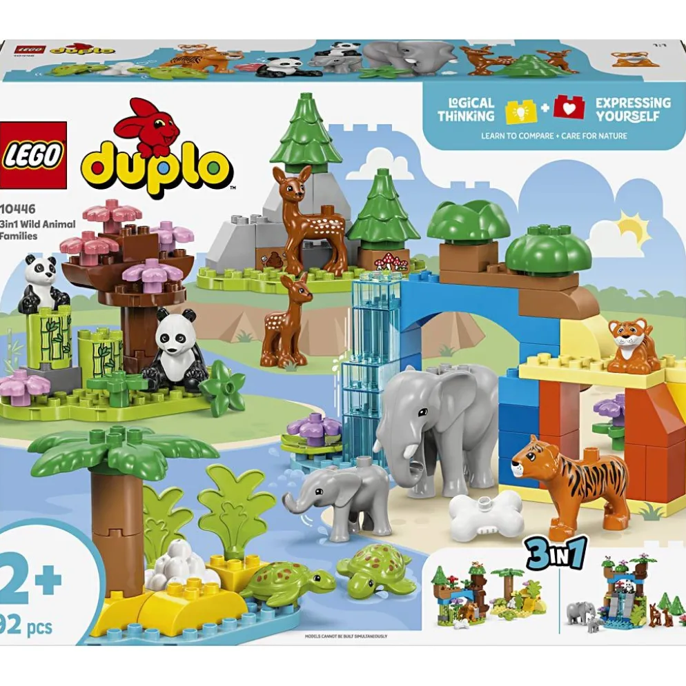 LEGO® DUPLO® 3-i-1 Vilda Djurfamiljer, 92 delar/ 1 förp.