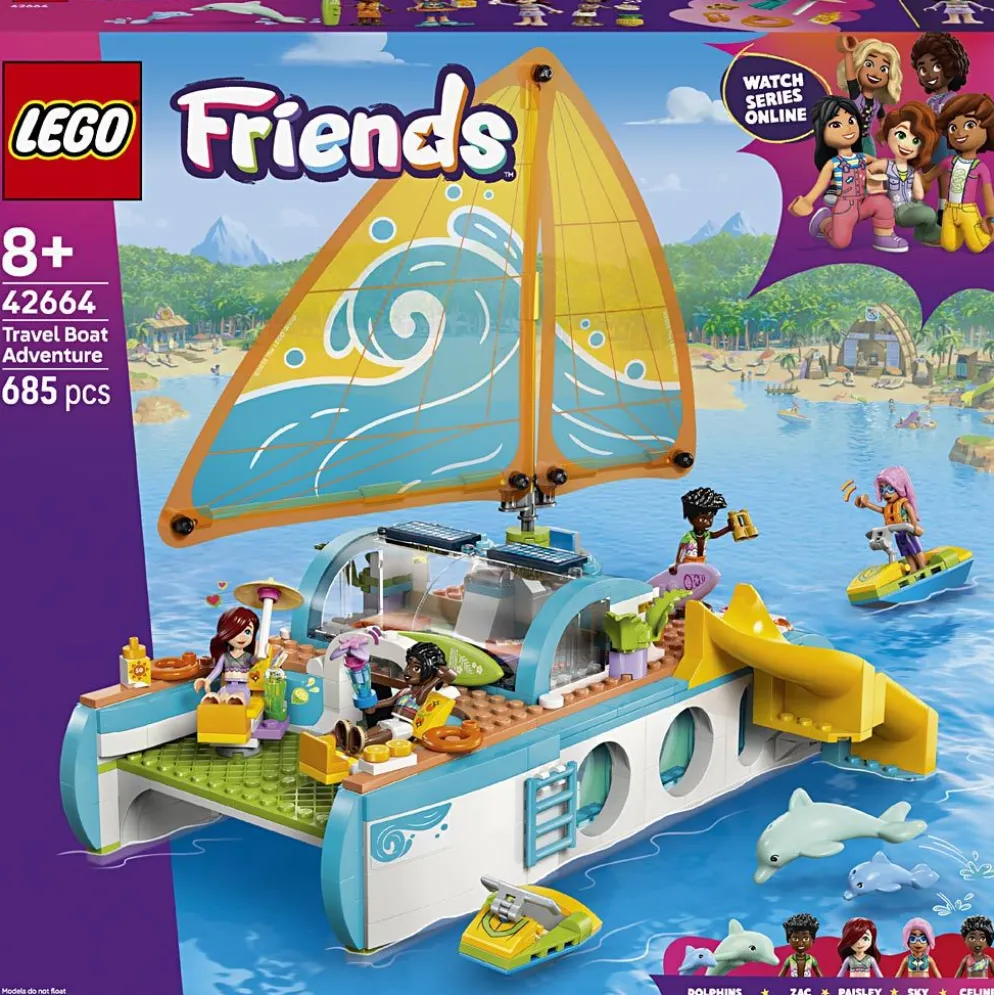 LEGO® Friends båtäventyr, 685 delar/ 1 förp.