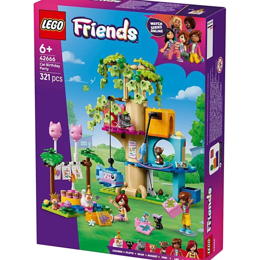 LEGO® Friends födelsedagskalas och trädhus, 321 delar/ 1 förp.