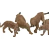 Leopardfamilj, H: 5 cm, L: 8-14 cm, 4 st./ 1 set