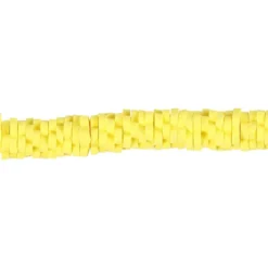 Lerpärlor, Dia. 5-6 mm, Hålstl. 2 mm, gul, 145 st./ 1 förp.