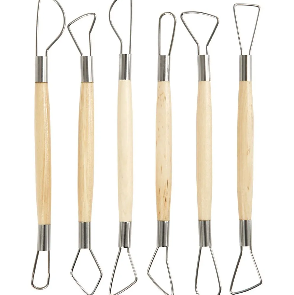 Lerslingverktyg, Rundade kanter, L: 20 cm, 6 st./ 1 förp.