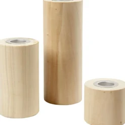 Ljusstakar, H: 14,5+9+6,5 cm, Hålstl. 2,3 cm, 3 st./ 1 förp.
