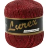 Lurex Garn, L: 160 M, röd, 25 g/ 1 nystan