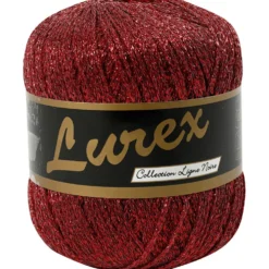 Lurex Garn, L: 160 M, röd, 25 g/ 1 nystan
