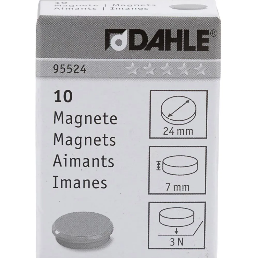 Magneter, Dia. 25 mm, svart, 10 st./ 1 förp.