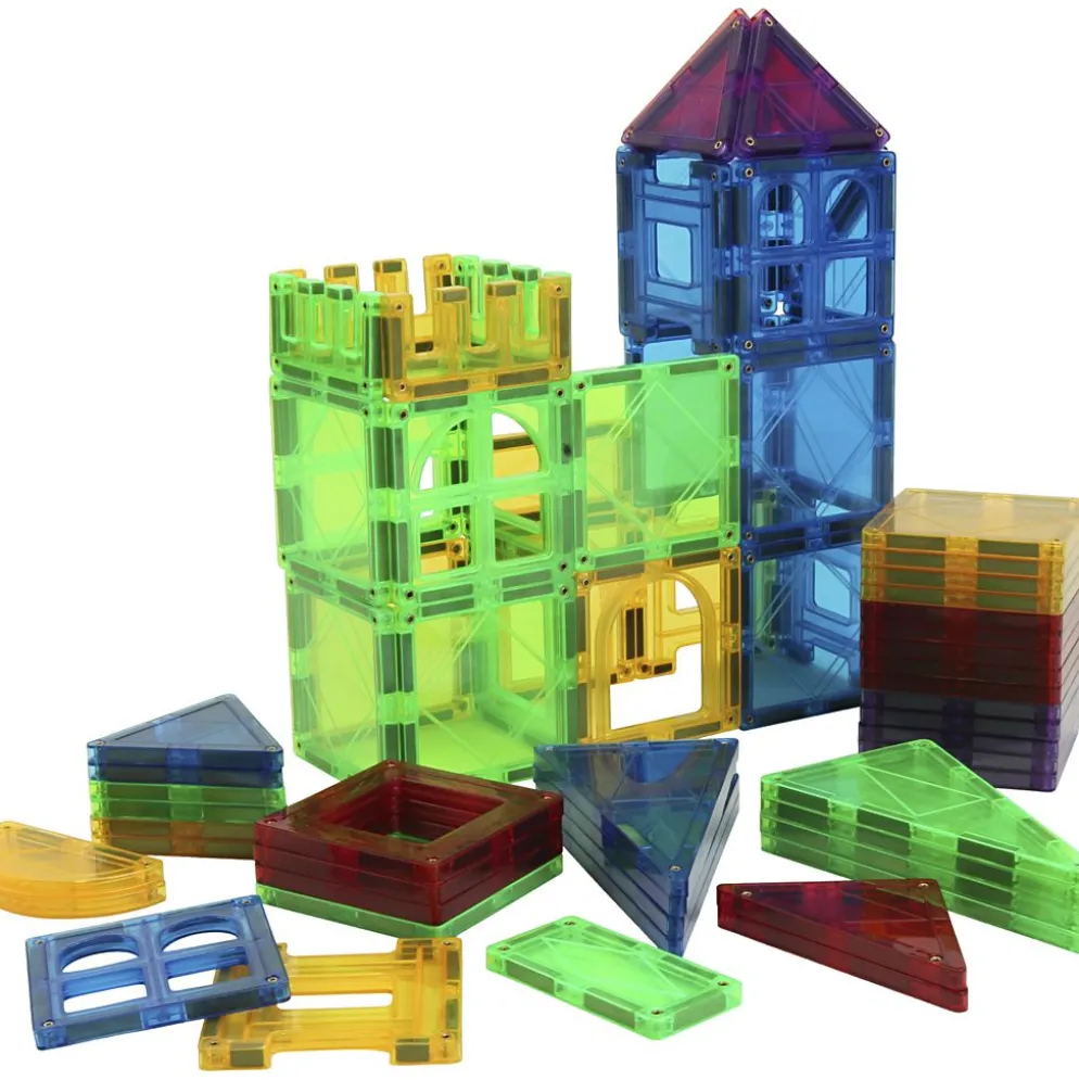 Magnetiskt Byggset, transparenta färger, 70 st./ 1 set
