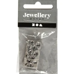 Magnetlås, stl. 7x29 mm, Hålstl. 3x10 mm, antiksilver, 1 st.