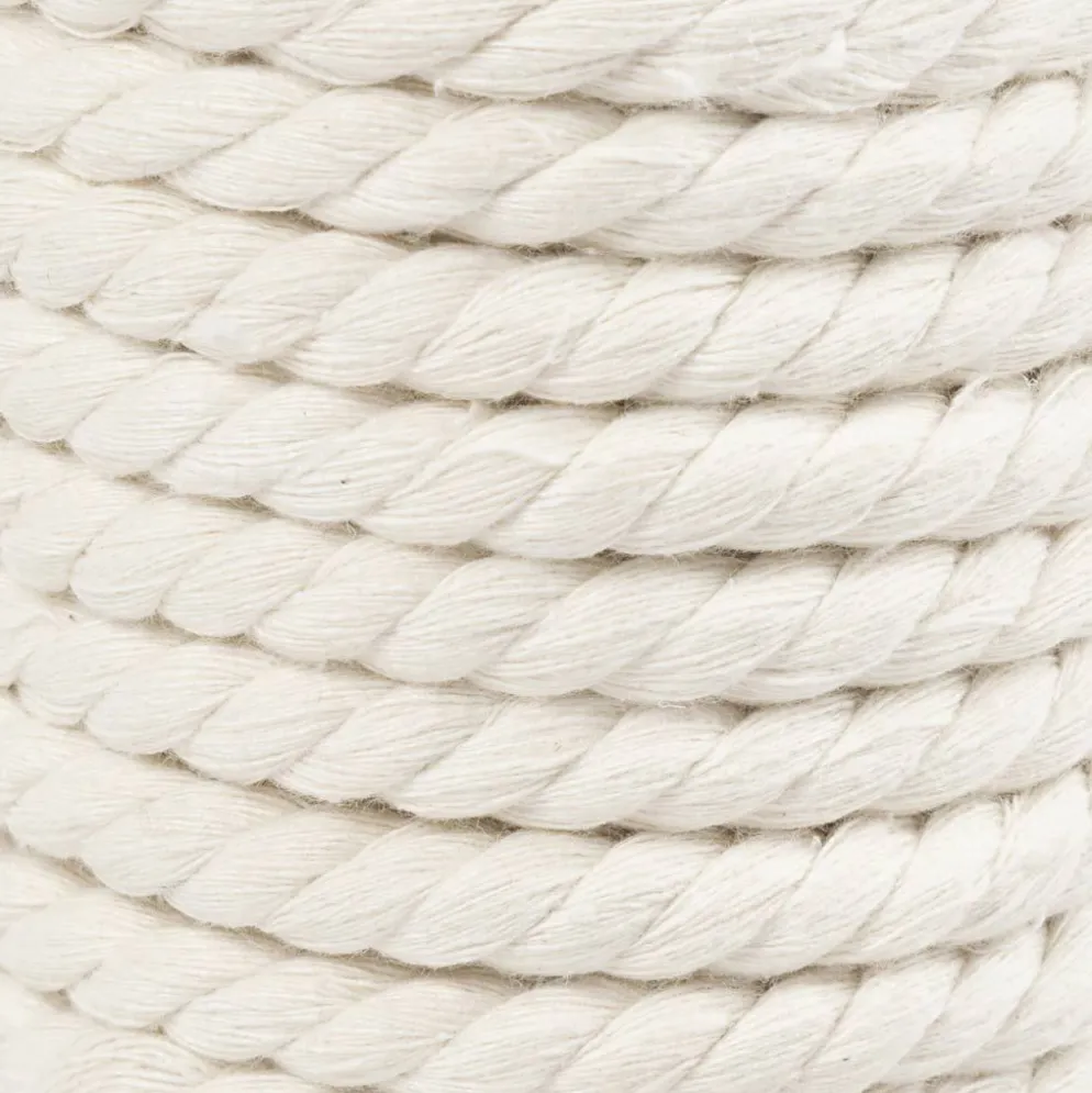 Makramésnöre, L: 12 m, Dia. 8,5 mm, råvit, 300 g/ 1 rl.