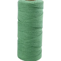 Makramésnöre, L: 315 M, tjocklek 1 mm, Tunn kvalitet 12/12, ljusgrön, 220 g/ 1 nystan