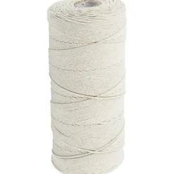Makramésnöre, L: 315 M, tjocklek 1 mm, Tunn kvalitet 12/12, ljusnatur, 220 g/ 1 nystan