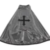 Mantel, Riddare, L: 49 cm, stl. 5-6 år, svart, silver, 1 st.