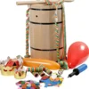 Maskeradtunna med dekoration, bok, H: 54 cm, stor, 1 set