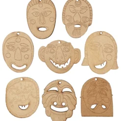 Masker att hänga upp, stl. 5,5-7 cm, tjocklek 4 mm, 24 st./ 1 förp.