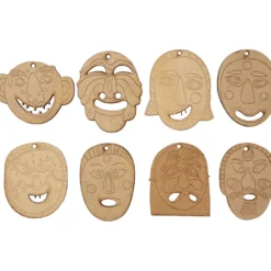 Masker att hänga upp, stl. 5,5-7 cm, tjocklek 4 mm, 24 st./ 1 förp.