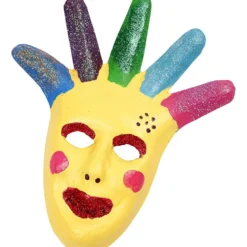 Masker av papier-maché, H: 12-21 cm, 6 st./ 1 förp.