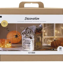 Maxi DIY Kit Dekoration, Spökhus, svart, ljusbrun, orange, 1 förp.