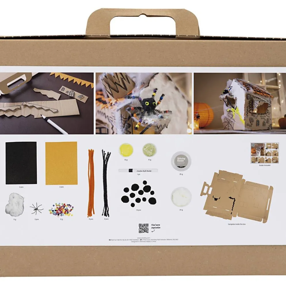 Maxi DIY Kit Dekoration, Spökhus, svart, ljusbrun, orange, 1 förp.