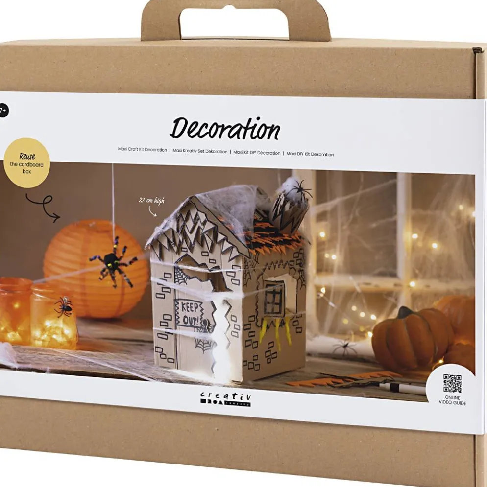Maxi DIY Kit Dekoration, Spökhus, svart, ljusbrun, orange, 1 förp.