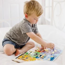 Melissa & Doug Latches aktivitetstavla, H: 3,5 cm, L: 40 cm, B: 30 cm, 1 st.