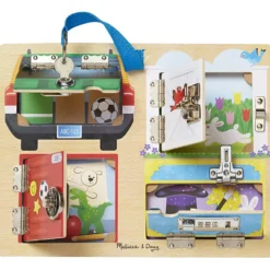 Melissa & Doug Locks and Latches tavla, H: 2,5, L: 31 cm, B: 23 cm, 1 st.