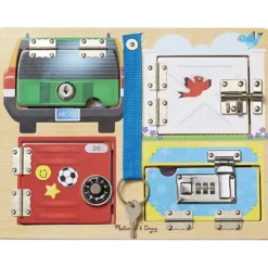 Melissa & Doug Locks and Latches tavla, H: 2,5, L: 31 cm, B: 23 cm, 1 st.