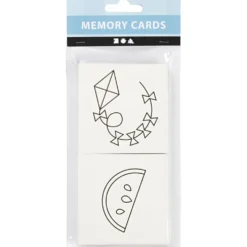 Memory, stl. 7x7 cm, 400 g, vit, 1 set