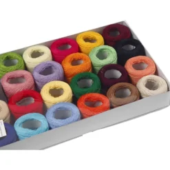 Mercericerat Bomullsgarn, mixade färger, 24x20 g/ 1 förp.