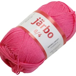 Merceriserat bomullsgarn, nr. 8/4, virknål 3, rosa, 50 g/ 1 st.