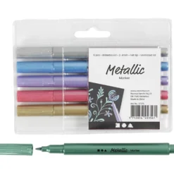 Metallictusch, spets 2-4 mm, metallicfärger, 6 st./ 1 förp.