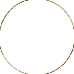 Metallring, Dia. 20 cm, tjocklek 3 mm, guld, 1 st.