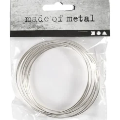 Metallring, Dia. 7 cm, tjocklek 1,5 mm, silver, 10 st./ 1 förp.