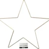 Metallstjärna, Dia. 30 cm, tjocklek 3 mm, guld, 1 st.