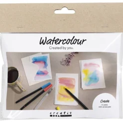Mini DIY Kit Akvarell, Kort och kuvert, 1 förp.