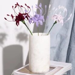 Mini DIY Kit Blommor av Piprensare, Spindellilja, softrosa, ljuslila, mörkröd, 1 förp.
