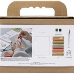 Mini DIY Kit Broderi, Målningar med broderier, mixade färger, 1 förp.
