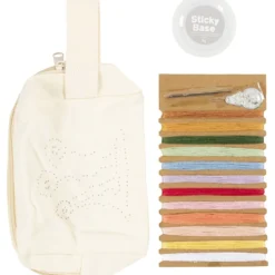 Mini DIY Kit Broderi, Sminkväska, cream, 1 förp.