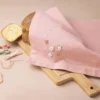 Mini DIY Kit Broderi, Tygservett, dusty rose, 1 förp.