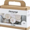 Mini DIY Kit Decoupage, Musselskal, softrosa, 1 förp.