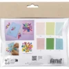 Mini DIY Kit Dekoration, Dekorerade kort, blå, grön, rosa, 1 förp.