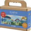 Mini DIY Kit Dekoration, Dinosaurie, blå, grön, orange, röd, 1 förp.