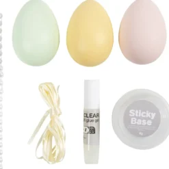 Mini DIY Kit Dekoration, Ägg, pastellfärger, 1 förp.