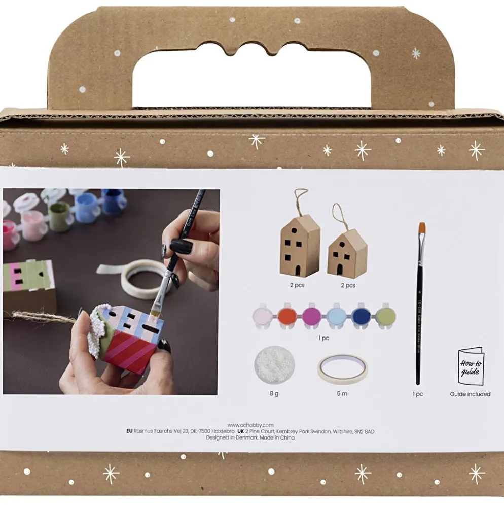 Mini DIY Kit Dekoration, Hus, colorful, 1 förp.